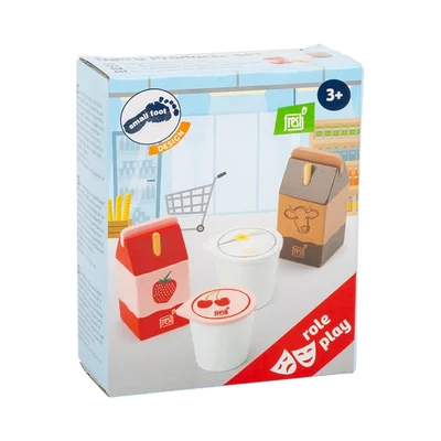 Small Foot Dairy Products Set Fresh, wooden