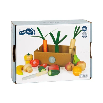 Small Foot Wooden Cutting Fruit and Vegetable Set