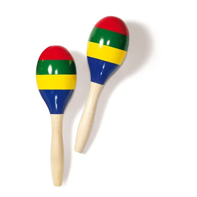 Nowa Szkola Maracas, wooden, colorful, 2 pcs