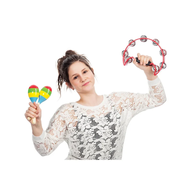 Nowa Szkola Maracas, wooden, colorful, 2 pcs