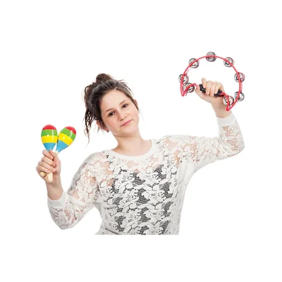 Nowa Szkola Maracas, wooden, colorful, 2 pcs