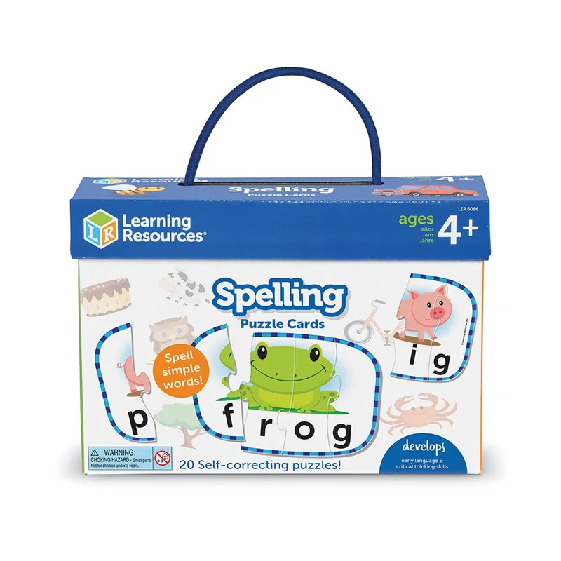 Learning Resources Puzzle Cards with English Words, 14 x 10.1 cm
