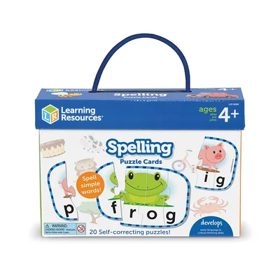 Learning Resources Puzzle Cards with English Words, 14 x 10.1 cm