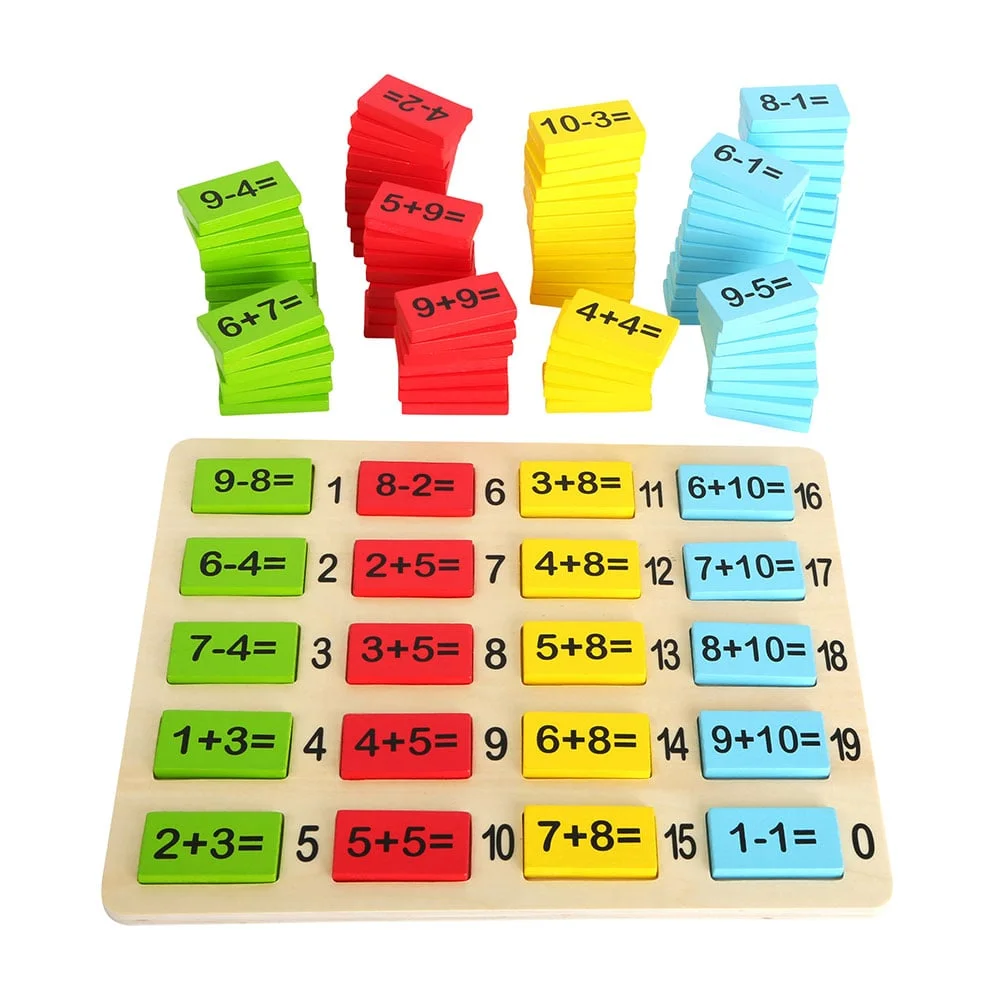 Small Foot Math board with tiles, wooden, 111 pieces