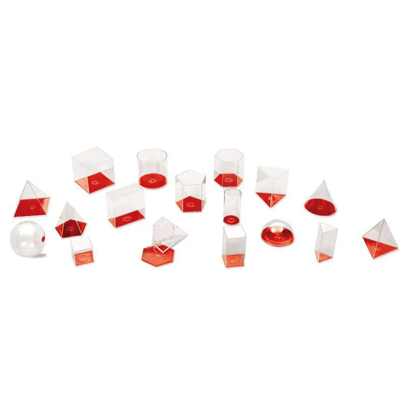 Nowa Szkola 3D Geometric figures, transparent, 17 pcs