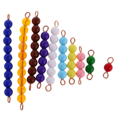 Montessori Bead frame, from 1 to 9 beads