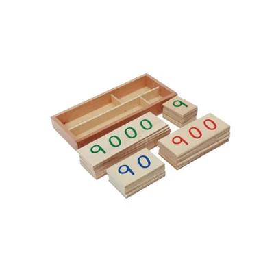 Number Tiles Set, wooden, 36 pieces