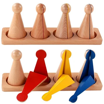 Montessori Cones, mathematical, wooden, large