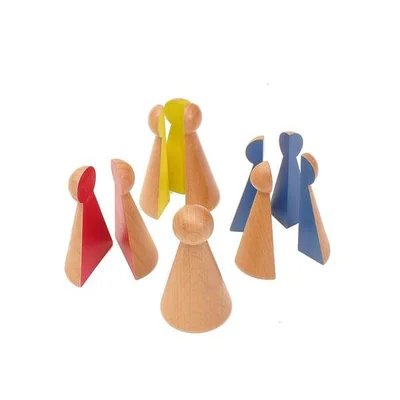 Montessori Cones, mathematical, wooden, large
