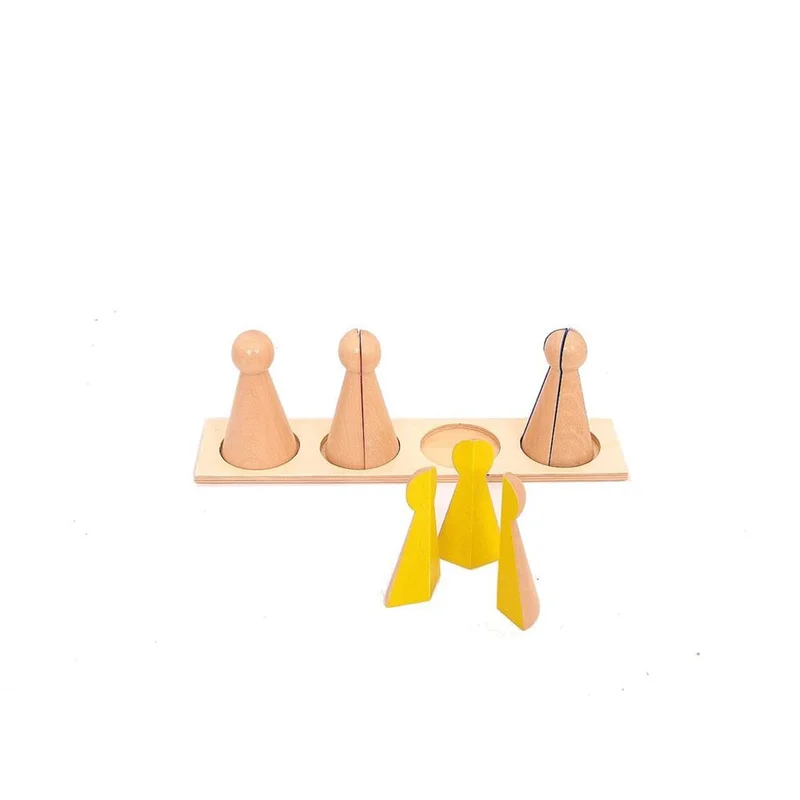 Montessori Cones, mathematical, wooden, large