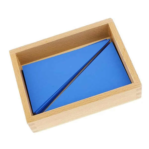 Constructive triangles, in box, blue