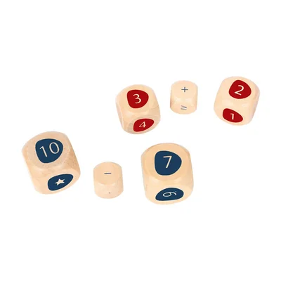 Small Foot Bags with dice Mathematics, 12 pieces in display