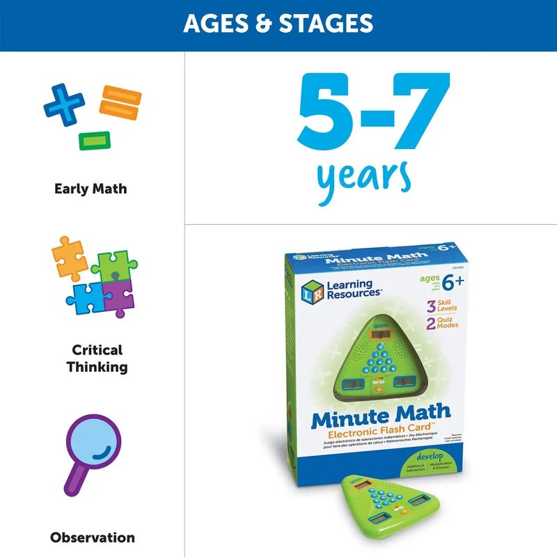 Learning Resources Electronic math flash card