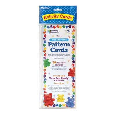 Learning Resources Counting family bears set, with 16 activity cards