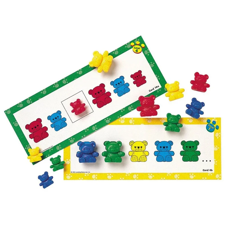 Learning Resources Counting family bears set, with 16 activity cards