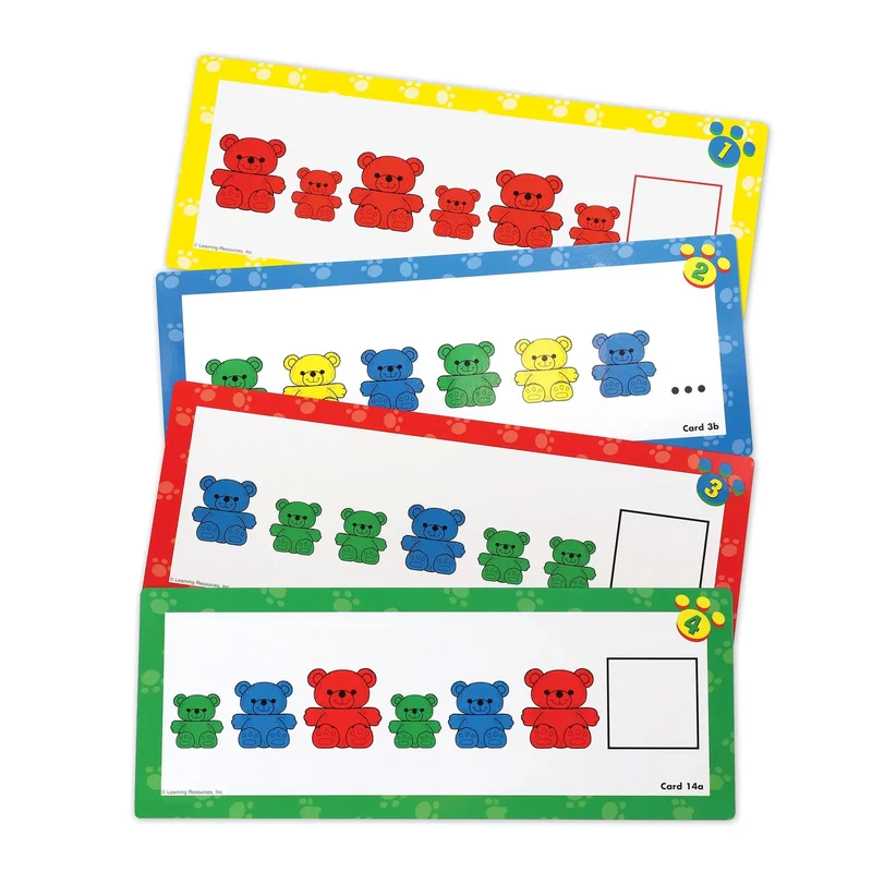 Learning Resources Counting family bears set, with 16 activity cards