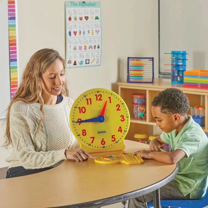 Learning Resources Educational clock, with number line and pop-it numbers