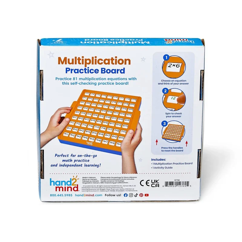 Learning Resources Board with the multiplication table