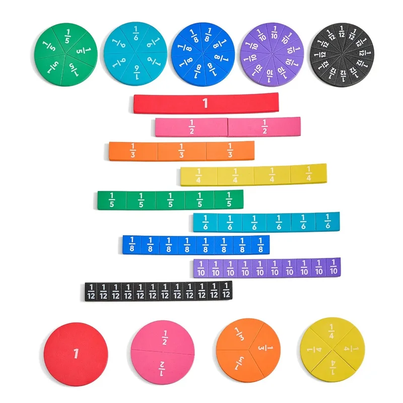 Learning Resources Математически комплект Rainbow Fraction, магнитен