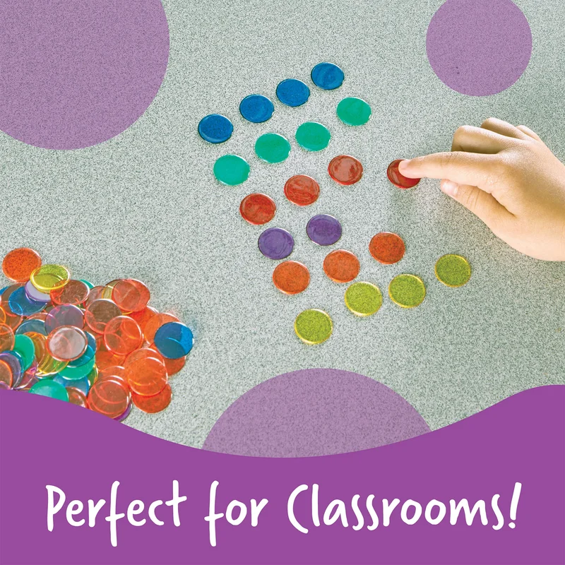 Learning Resources Жетони за броене, прозрачни, 250 броя