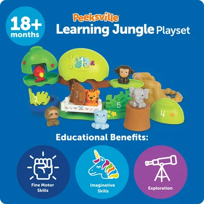 Learning Resources Комплект за сортиране и броене Сафари