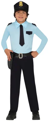 Police Officer Costume, for Children 10-12 Years