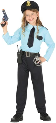 Police Officer Costume, for Children 10-12 Years
