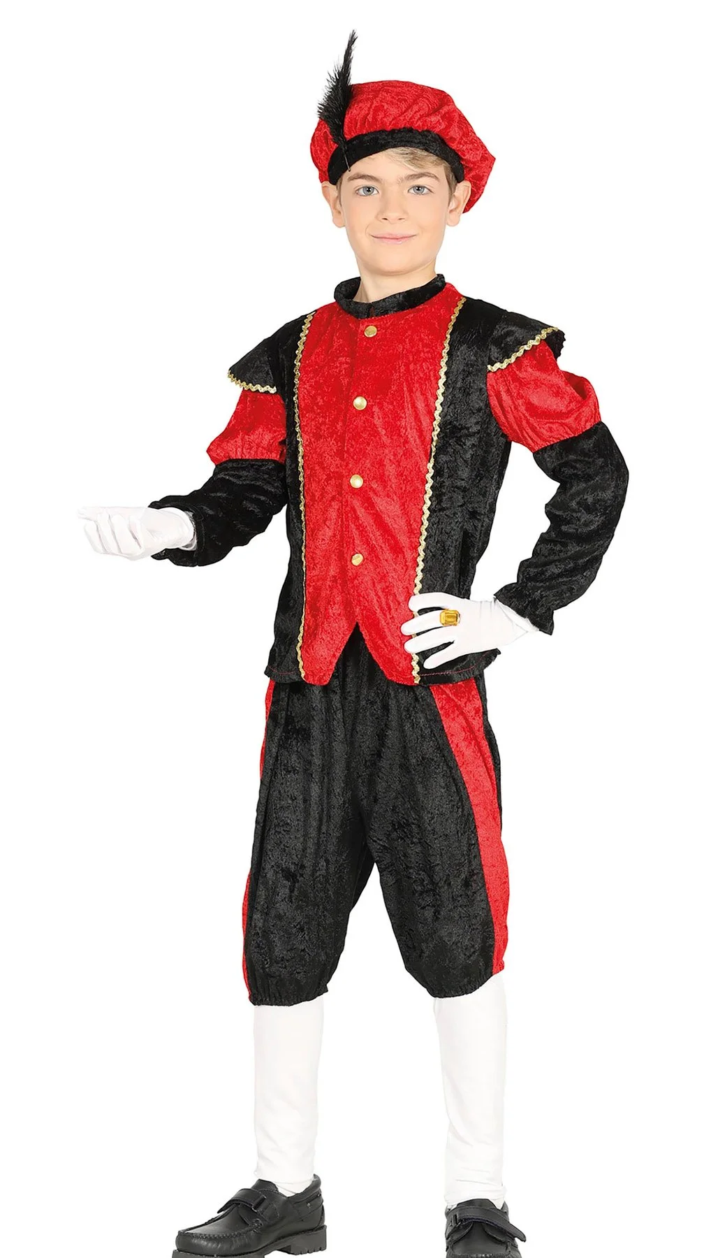 Prince costume, for 5-6 year old children, red
