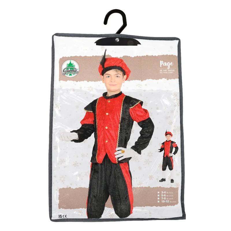 Prince costume, for 10–12-year-old children, red
