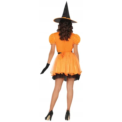 Witch costume, size S, orange