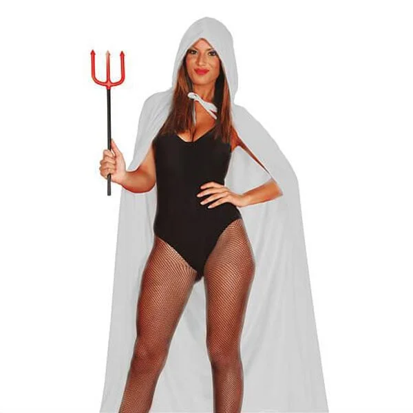 Cape with Hood, white, 130 cm