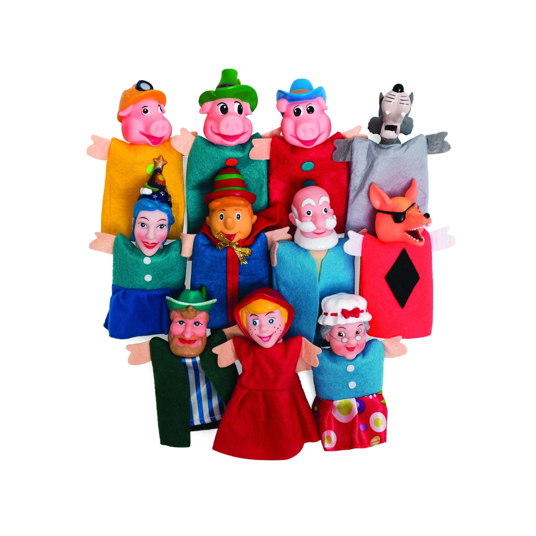 Nowa Szkola Hand Puppets, characters from 3 tales, 11 pcs