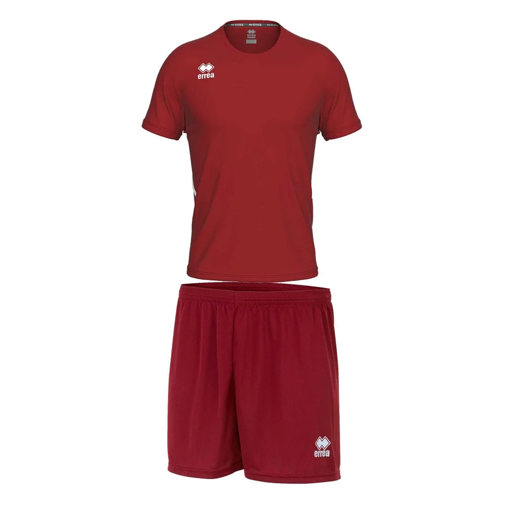 Football kit Errea Marvin, kids, size XXS, 134–144 cm, maroon