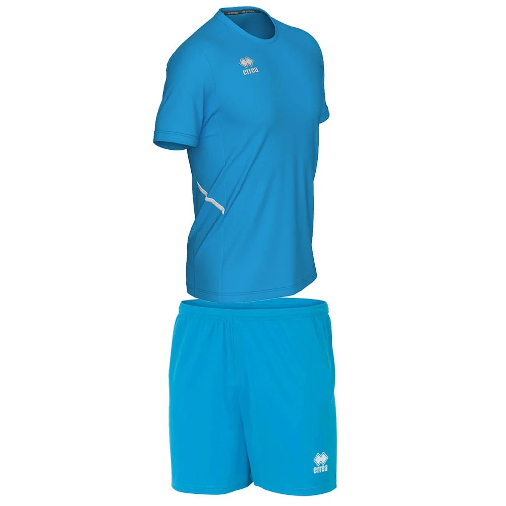 Football kit Errea Marvin, kids, size YXS, 122–132 cm, cyan