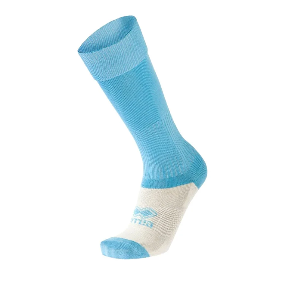 Football socks Errea, size 35–38, light blue