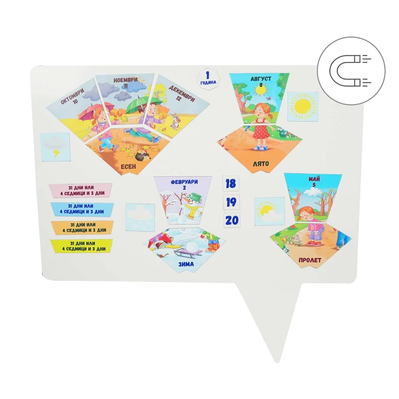 Office 1 Calendar year set - Nature calendar, magnetic, 76 pieces
