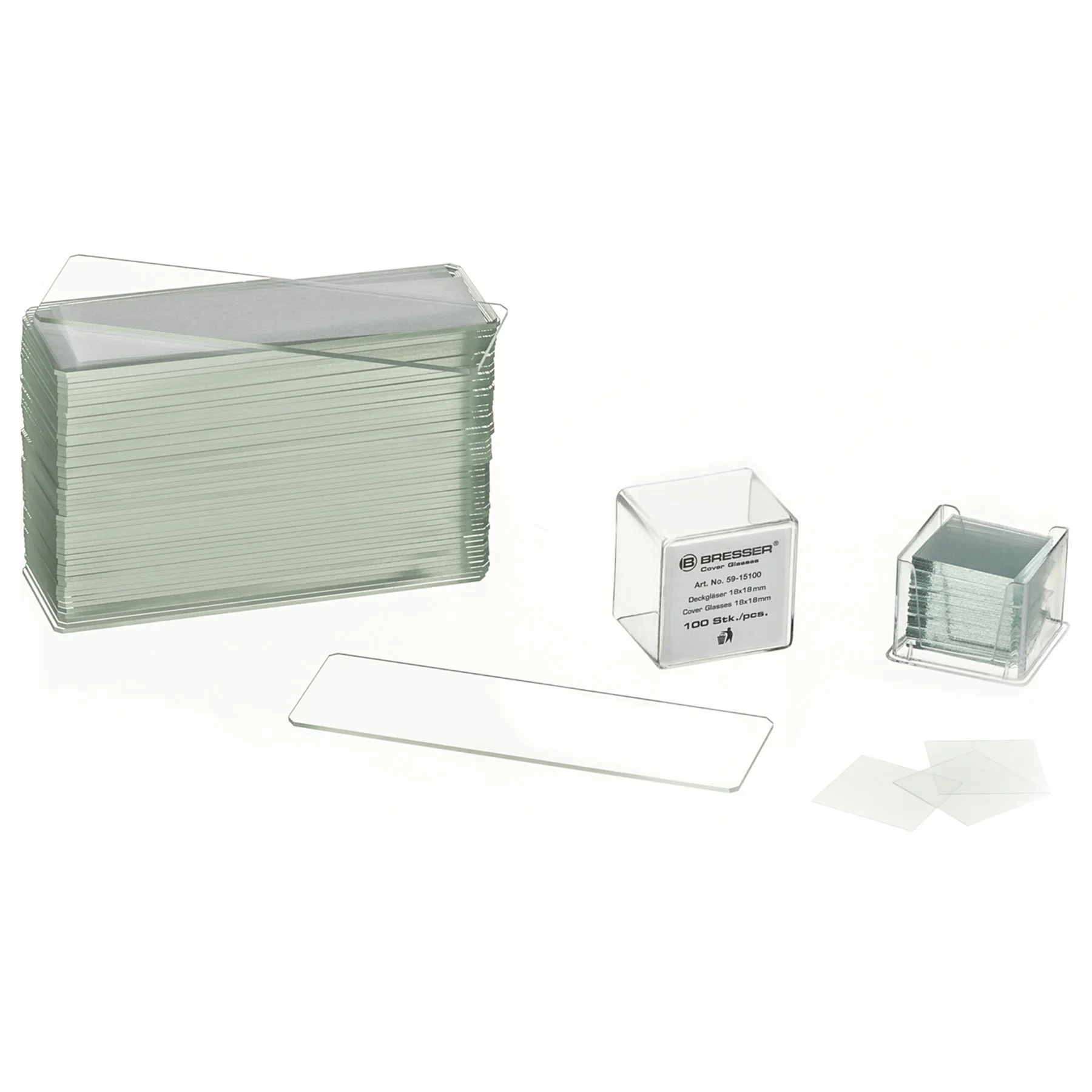 Bresser Set of Prepared Slides - 50 pieces and Cover Slips - 100 pieces