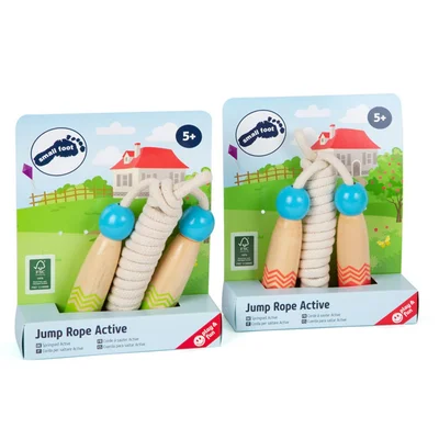 Small Foot Jump rope set, with wooden handles, 2 pcs