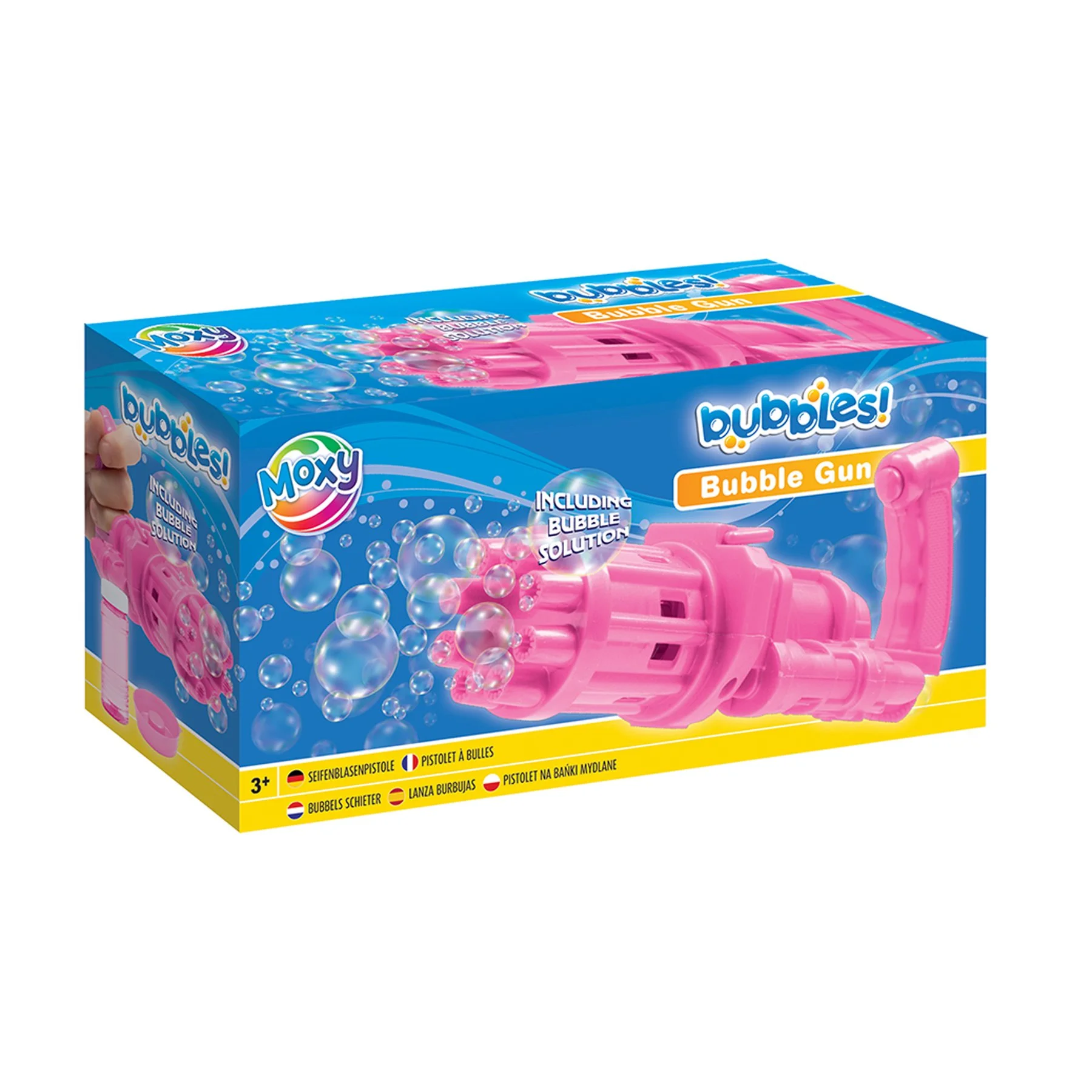 Moxy Bubble gun, with refill, 50 ml, pink