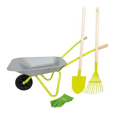 Small Foot Wheelbarrow with garden tools, 790 х 360 х 500 mm