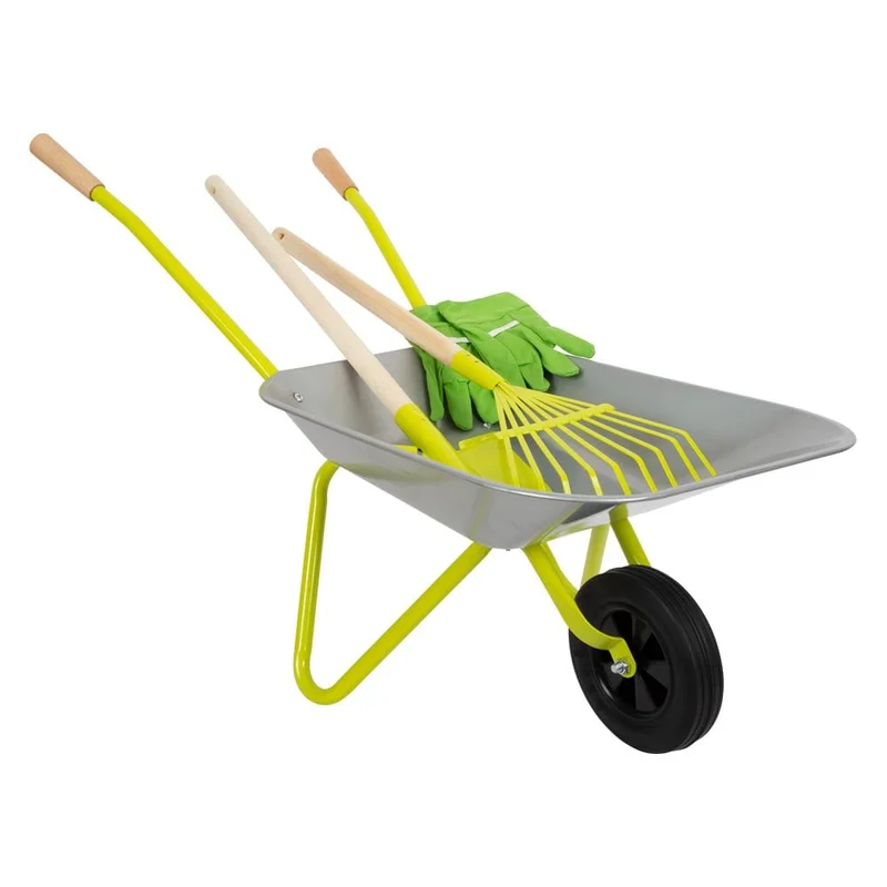 Small Foot Wheelbarrow with garden tools, 790 х 360 х 500 mm