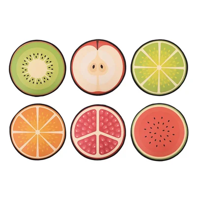 Nowa Szkola Fruit Cushions, soft, flat, 6 pieces