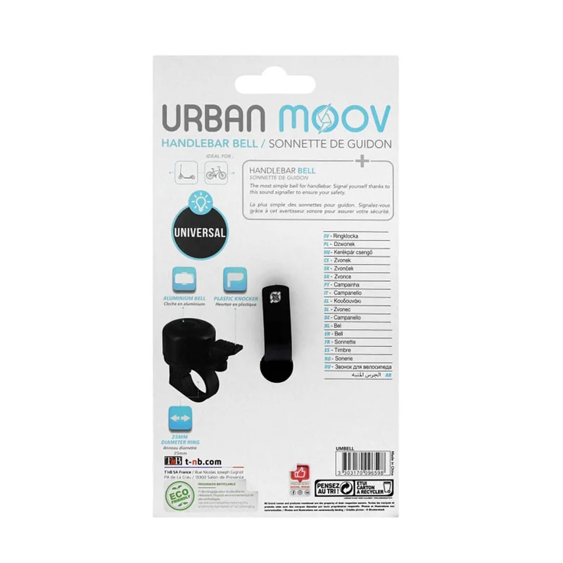 TNB Bicycle Bell, 25.4 mm, black
