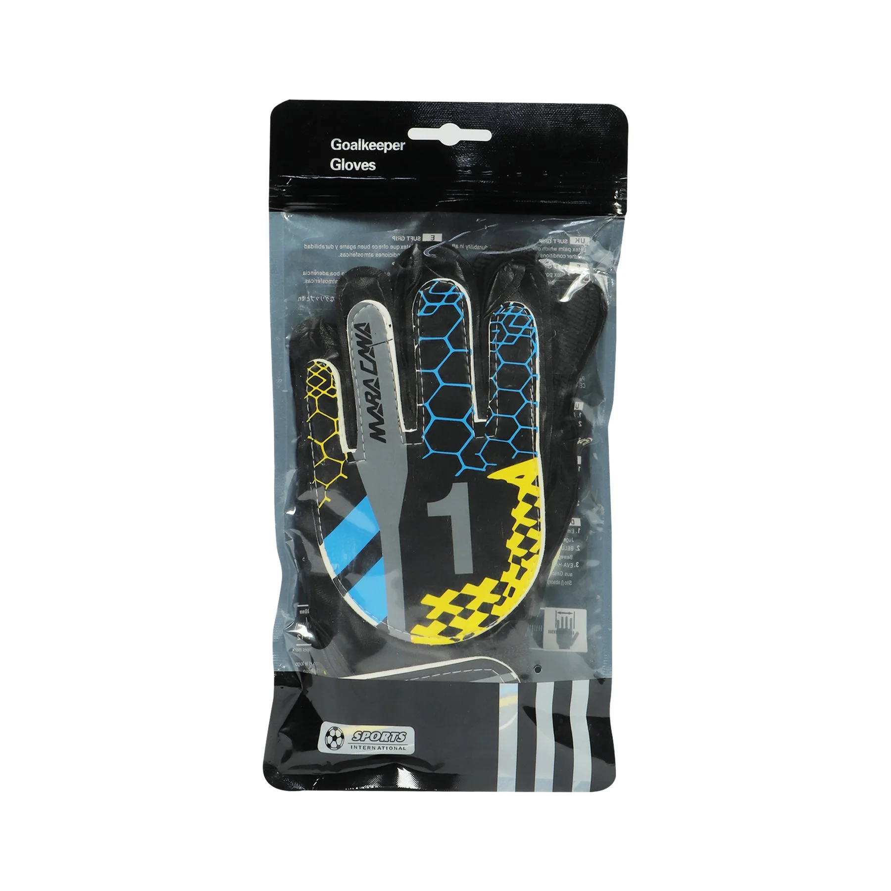 Goalkeeper gloves, size M, 16.5 cm