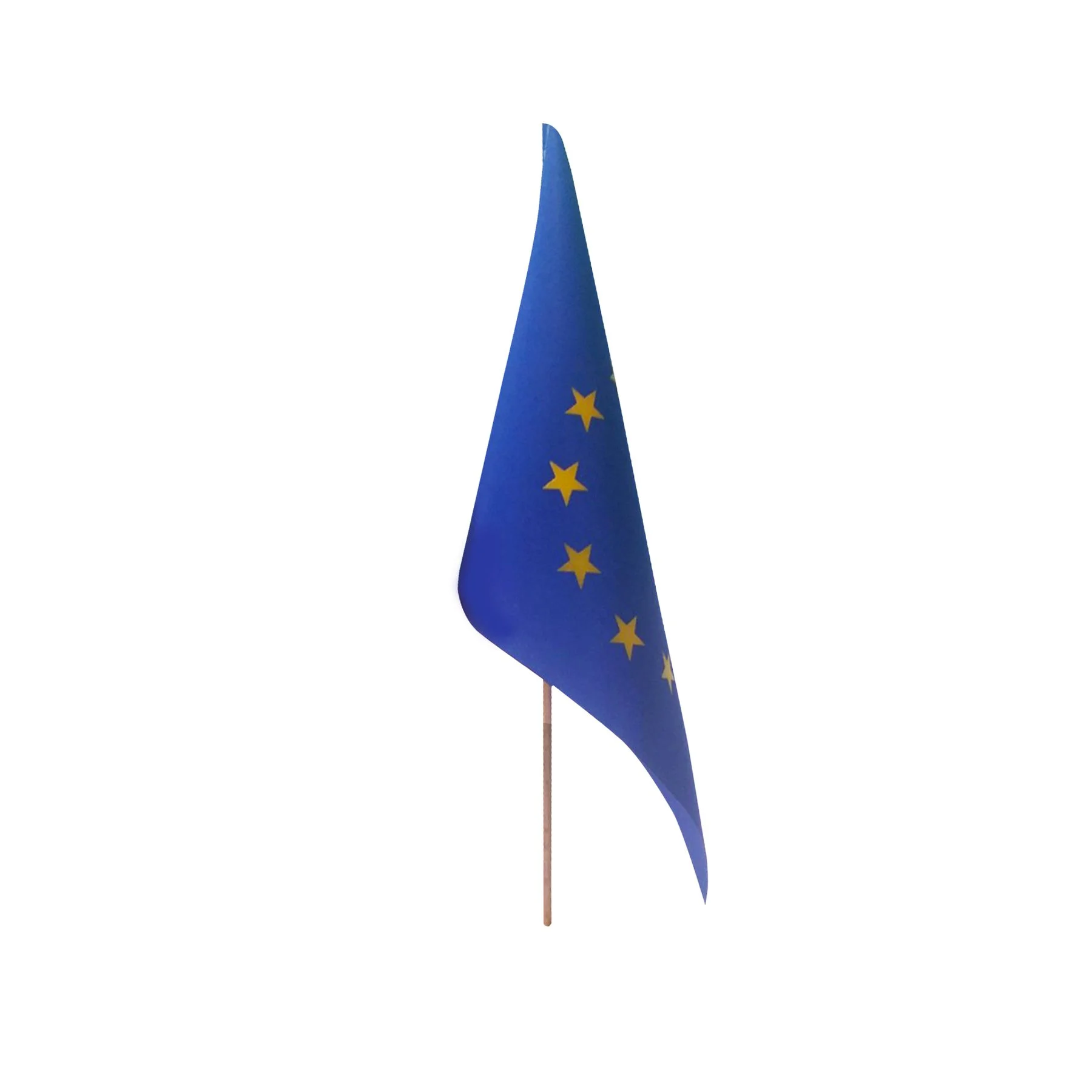 Flag of the European Union, with wooden stick, 16 ? 22 cm