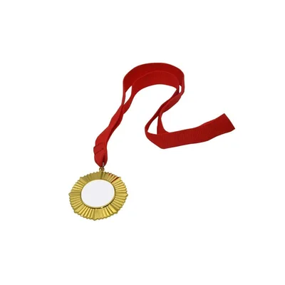 BESTSUB Sublimation Medal with Ribbon, 60 mm, gold