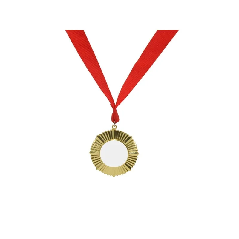 BESTSUB Sublimation Medal with Ribbon, 60 mm, gold