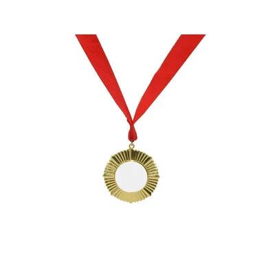 BESTSUB Sublimation Medal with Ribbon, 60 mm, gold