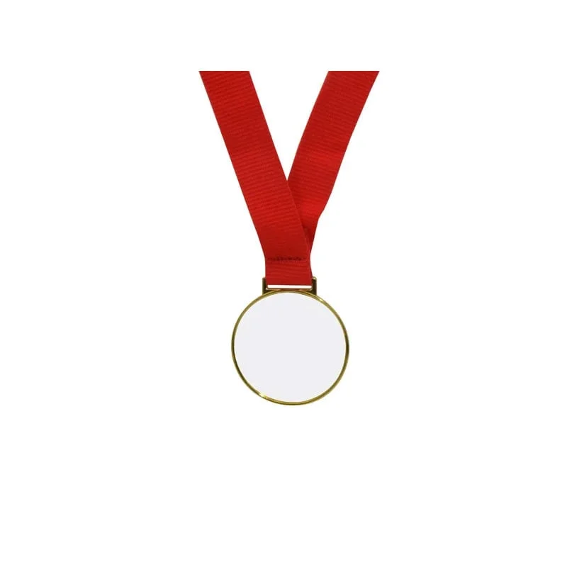 BESTSUB Sublimation Medal with Ribbon, 52 mm, gold