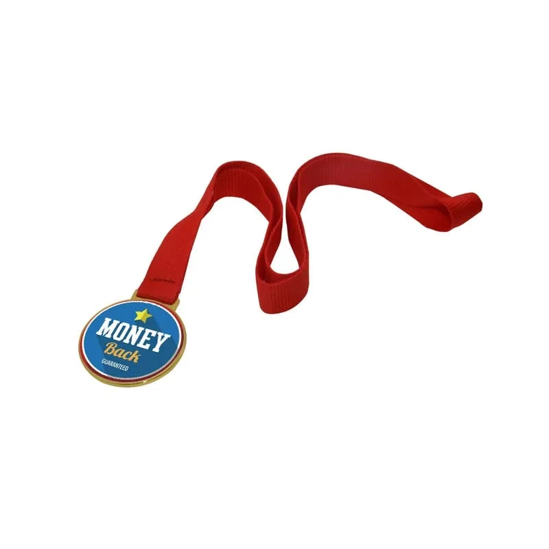 BESTSUB Sublimation Medal with Ribbon, 52 mm, gold